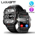 LAXASFIT Men Sports Smart Watch 1.71 Screen Blood Oxygen Bluetooth Talking Watch Multi Sport LED Flashlight Outdoor Smart Watch. 