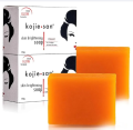 Kojie San Skin Brightening Soap - Original Kojic Soap that Reduces Dark Spots, Hyperpigmentation, & Scars with Coconut & Tea Tree Oil - 65g x 1 Bar. 