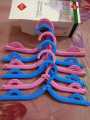 6-Pcs Multicolor Smart Foldable Clothes Hanger for travel.