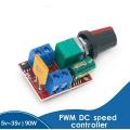 Mini 5A PWM Max 90W DC Motor Speed Controller Module 3V 6V 12V 24V 35V Speed Control Switch LED Dimmer for 775 DC Motor. 