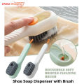1Pcs Multifunctional Liquid Shoe Brush, Liquid Adding Soft Fur Cleaning Brush, Multifunctional Shoe Brush with Liquid Box, Long Handle Automatic Liquid Adding Cleaning Brush- Dhaka Glory.