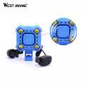 West Biking 140 Db Bike Bell 4 Lamp Cycling Light 1200Mah Electric Horn Waterproof Usb Charging Loud Alarm Security Bicycle Bell. 