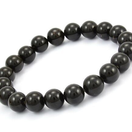 Lava Rock Stone Dumbbell Mens Bracelet