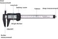 2kinds Black 100mm/150mm LCD Digital Electronic Carbon Fiber Vernier Caliper Gauge Micrometer Measuring Tool.