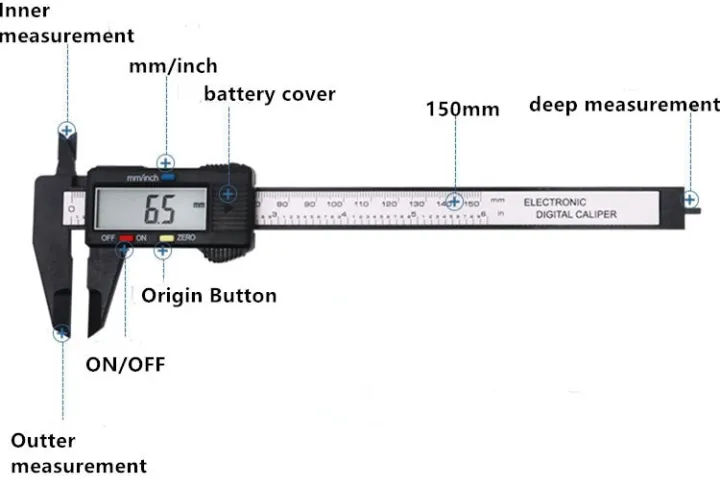 2kinds%20Black%20100mm/150mm%20LCD%20Digital%20Electronic%20Carbon%20Fiber%20Vernier%20Caliper%20Gauge%20Micrometer%20Measuring%20Tool%20-%20Image%204