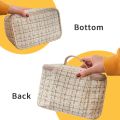 Large Capacity Cosmetic Bag with Zipper Closure Makeup Bag Durable Polyester Vanity Bag Portable Toiletry Bag.