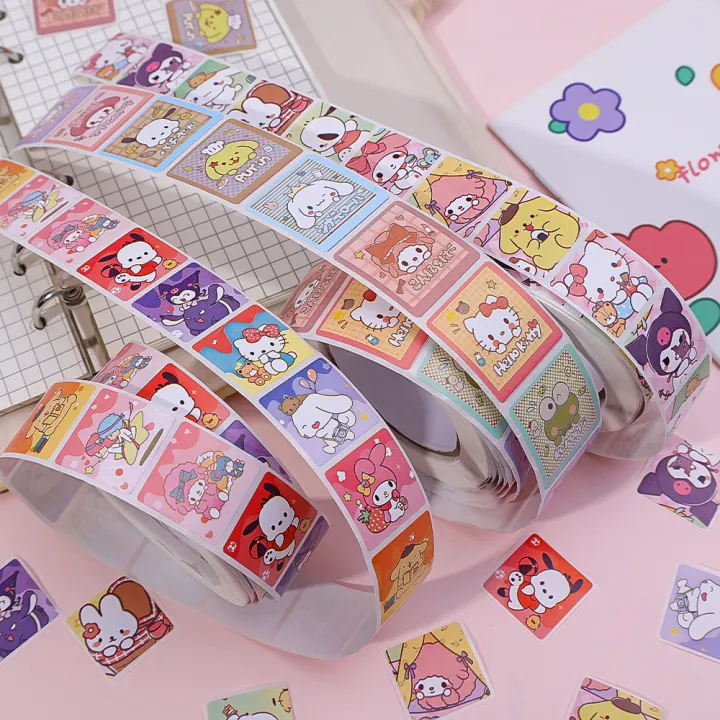 500Pcs/Roll%20Cartoon%20Cute%20Roll%20Stickers%20Sanrio%20Kulomi%20Melody%20Teacher%20Children%20Reward%20Stickers%20Gift%20-%20Image%207
