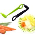 1PC Plastic Spiral Slicer Manual Vegetable Cutter Cucumber Carrot Vegetable French Fries Spiral Slicer Kitchen Tool Random Color-1. 