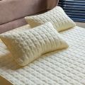 48x74 Soft Anti-Mite Quilting Process Pillowcase Solid Quilted Cotton Bedroom Home Decoration Pillow Cover White Blue Pink Beige. 