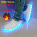 Colorful Light Shoes Luminous Shoes Fluorescent-Colored Shoes Couple Models LED Light Shoes Korean Men's and Women's Board Shoes USB Charging. 
