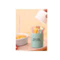 50Pcs/Set Candy Color Mini Fruit Household Picks Plastic Dessert Forks.