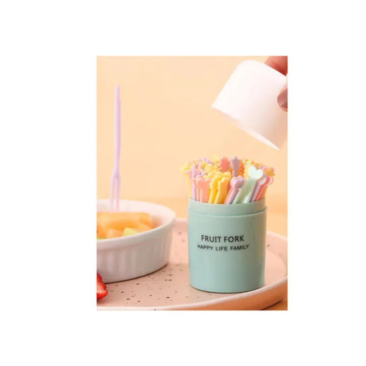 50Pcs/Set%20Candy%20Color%20Mini%20Fruit%20Household%20Picks%20Plastic%20Dessert%20Forks%20-%20Image%202
