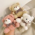 Autumn Winter Plush Cute Doll Bear Hair Rope Korean Kids Girl Kawaii Headband Rabbit Ponytail Rubber Band Ring Hair Accessories. 