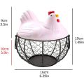 Egg Basket,Eggs Holder Basket, Organizer Storage Wrought Wire Restaurant Storage Basket,Kitchen Hen Decor (Pink). 