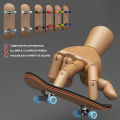 1 Set Novelty Finger SkateBoard Wooden Fingerboard Toy Professional Stents Fingers Skate Set for Kid Children Christmas Gifts. 