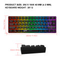 L500 Wired/Wireless Connection Gaming Keyboard 61 Keys Compact Computer Keyboard Type C Connection Mechanical Keyboard With Dynamic RGB Backlight Keyboard For PC Laptop Gamer.