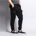 Twill Casual Cargo Pant for Men - Black. 