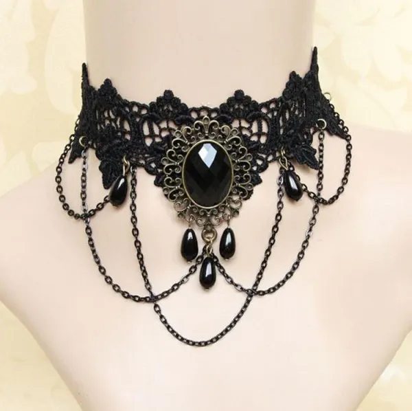 Gothic%20Lace%20Choker%20Clavicle%20Chain%20Women's%20Choker%20Simple%20Necklace%20Black%20Punk%20Accessories%20Choker%20Neck%20Strap%20-%20Image%208