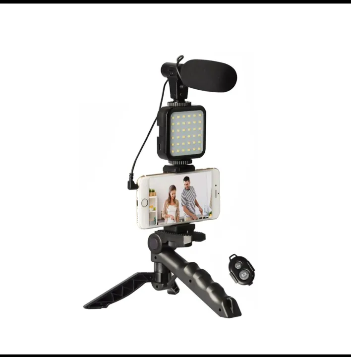 Exclusive%20AY-49%20Phone%20Vlog%20Tripod%20Kit%20with%20Remote%20Control,%20Microphone,%20and%20LED%20Light%20-%20Image%204