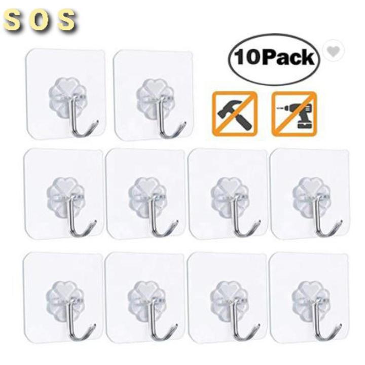 Hanger Hook Transparent Strong Self Adhesive Door Wall Hangers Hooks Suction Heavy Load Rack Cup Sucker for Bathroom Daraz .bd