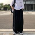 Pants Casual Trend High Street Straight-Leg Trousers Summer Men ins Japanese Style Wide Leg Fashion Brand Loose Cargo Pants Harajuku Style.