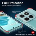 Crystal Clear Back Cover Case for Motorola Moto Edge 60 Fusion 5G | Shockproof Soft TPU Case | Cushioned Edges for Ultimate Protection Back Cover Case (TPU, Transparent).