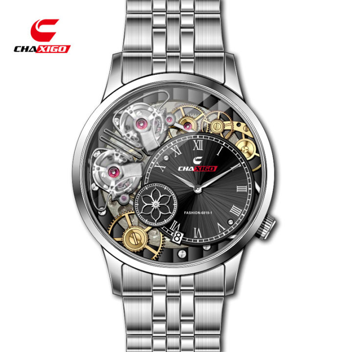CHAXIGO%20New%20Fashion%20Luminous%20Versatile%20Alloy%20Steel%20Band%20Quartz%20Watch%20Trendy%20Versatile%20Business%20Men's%20Watch%20-%20Image%204