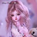 ShugaFairy Bariy 1/4 Bjd Dolls Girl Group Pink Skirt Good Girl Cute Style Long Straight Hair Ball Jointed Doll Bjd Doll Full Set. 