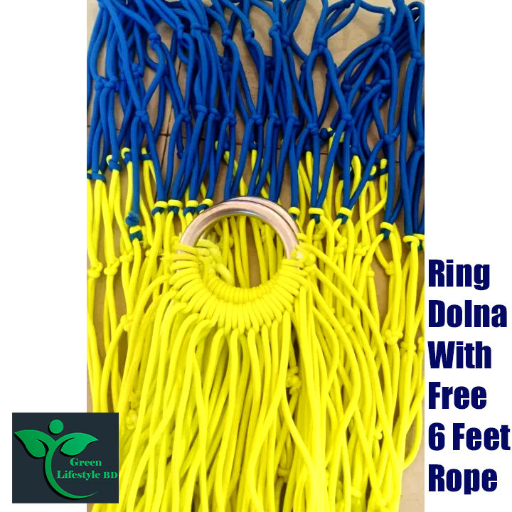 Swing into Comfort! Premium Dolna/Hammock with Dual SS Rings – Safe, Stylish & Relaxing for All Ages