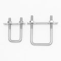 2Sets Durable 304 Stainless Steel Square Clamp With Baffle Right Angle U-bolt Pipe U-clamp Screw M6 Squa Bolt. 