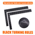 90° Low Measurement Error Thick Steel Wear-resistant Durable Right Angle Square Ruler Measuring Angle Right Angle Stainless Steel Corrosion Resistance Rust Proof 200x300mm. 