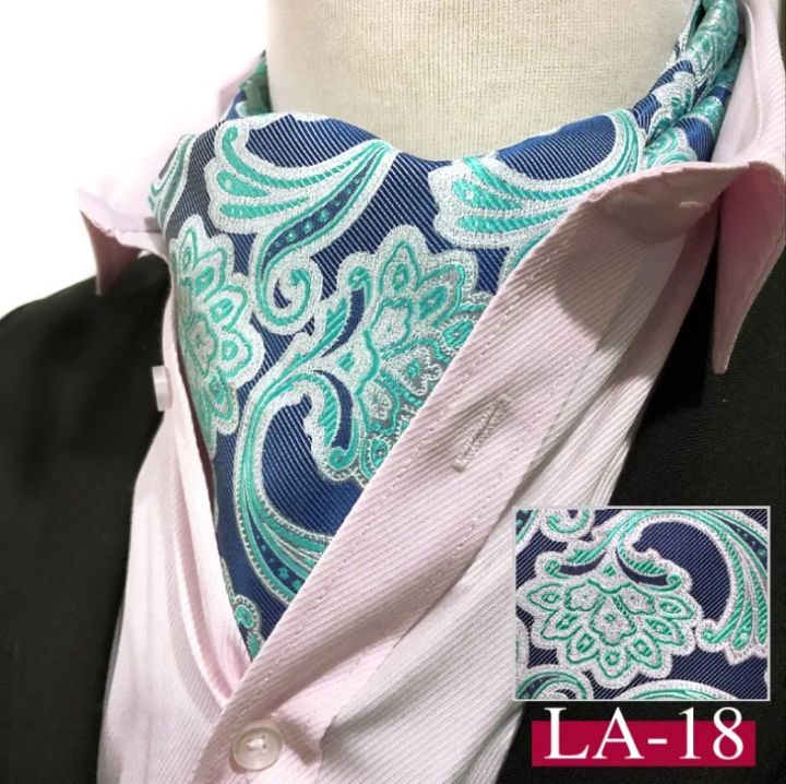 Paisley Men's Neckties Wedding Formal Cravat Silk Ascot Ties For Men Suit Wedding Party Suit Accessories