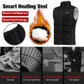 Men and Women Outdoor USB Heating Vest Jacket Winter Flexible Electric Thermal Clothing Waistcoat  Hiking Warm Clothes-L. 