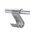 5 Stainless Steel Heavy Duty S-Shaped Hooks For Hanging Clothes Kitchen Office Pack Of 5 Hooks - Silver - Wall Hook - Organize With Ease. 