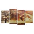 4pcs Large Canvas Huge Modern Home Wall Decor Art Oil Painting Picture Print No Frame-Global Collection.