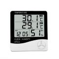 Temperature Humidity hygrometer thermometer HTC-2 LCD Digital Indoor Outdoor Sensor Probe with Clock.