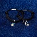 HENLI Minority Unique Moon Valentine's Day Present Adjustable Boys and Girls Astronaut Bracelet Couple Hand Rope Korean Style Jewelry Star.
