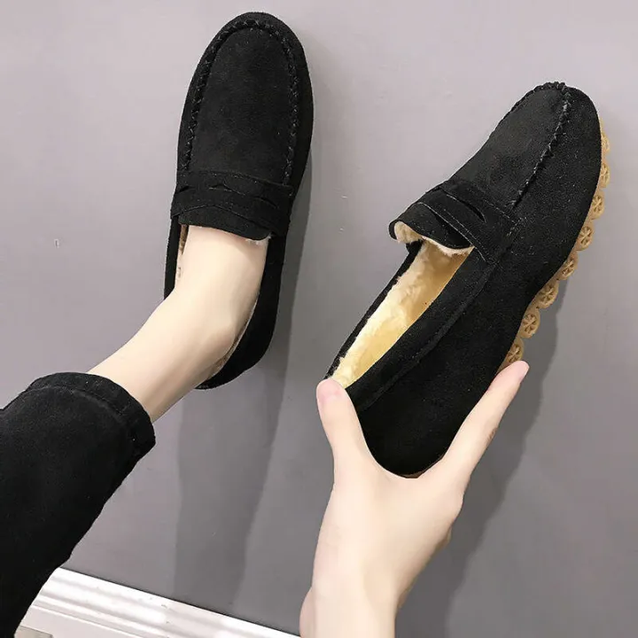 2022%20Winter%20Bean%20Flat%20Cow%20Tendon%20Soft%20Bottom%20Plush%20Cotton%20Pregnant%20Women%20Lazy%20Mom%20Shoes%20-%20Image%207