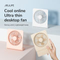 JISULIFE Mini Portable Fan Desktop Fan USB Charging Quiet Foldable Hanging Standing Cooling Fan for Travel Office Home.