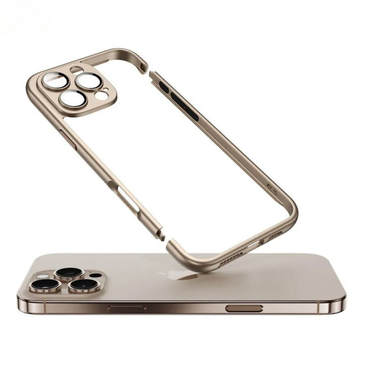 HOCE Titanium Bumper Phone Cases For iPhone 16 15 14 13 12 Pro Max