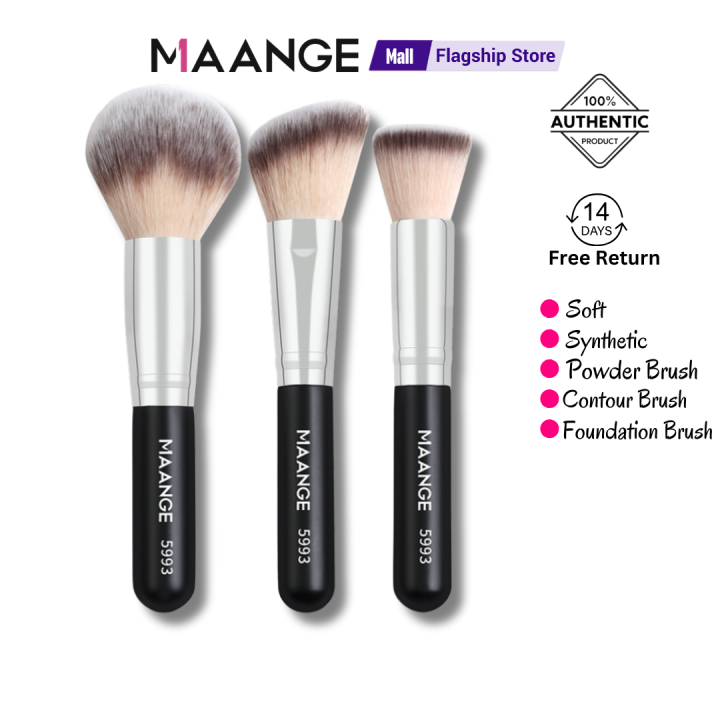 MAANGE 3 Pcs Foundation Blush Powder Concealer Blending Makeup Brushes