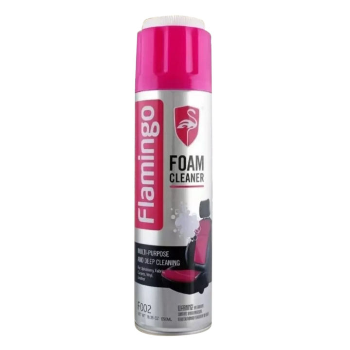 Flamingo Multi Purpose Foam Cleaner With Brush 650 ml, Car, Motorcycle, Household, Kitchen, Bathroom Cleaner Foam Spray