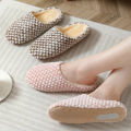 【selevn roind】 Men'S Slippers Winter Plush Warm Home Shoes Women Fur Slipper Indoor Silence Comfort Floor Slides Shoes Men Bedroom Footwear.