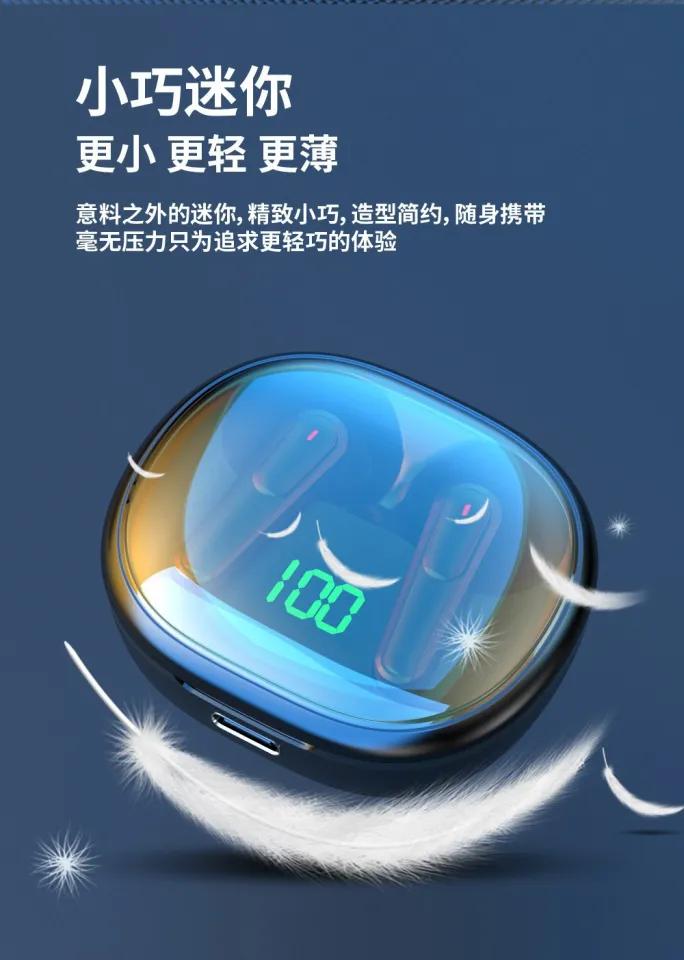 PRO50 digital display bluetooth headset cross-border wireless TWS earphone ENC noise cancelling headset Bluetooth 5.0