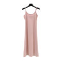 Outer Wear Suspender Skirt Women 2024 Summer Thin Ice Silk Knitting Dress Loose Inner wear Base Skirt Nightdress Slip Dress.