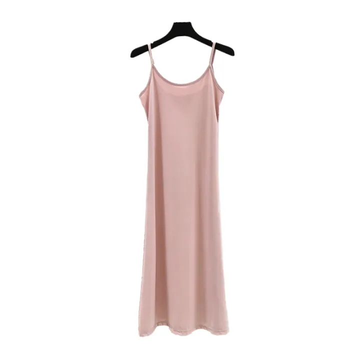 Outer%20Wear%20Suspender%20Skirt%20Women%202024%20Summer%20Thin%20Ice%20Silk%20Knitting%20Dress%20Loose%20Inner%C2%A0wear%20Base%20Skirt%20Nightdress%20Slip%20Dress%20-%20Image%206
