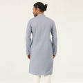 Masculine  Printed Casual Panjabi - Grey. 