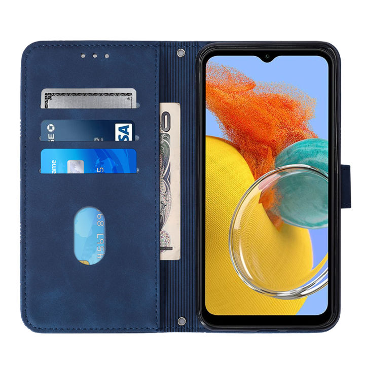 lthmy%20for%20Samsung%20Galaxy%20M14%205G%20case%20slim%20Embossed%20PU%20Leather%20Flip%20Stand%20Wallet%20Card%20Slots%20Cover%20-%20Image%205