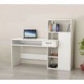 Home Office Computer Table Study Table | Laptop Desk With Shelves (White Color Finish) - Study Table. 