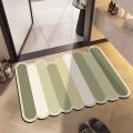 Cross-border modern simple color block diatom mud floor mat household anti-slip wear-resistant mat bathroom toilet door mat. 